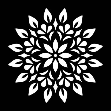 Mandala desen beyaz karalamalar kroki