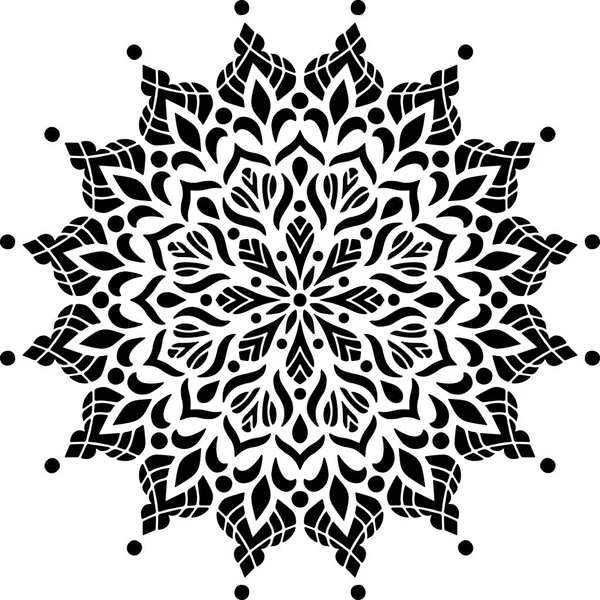 Mandala Pattern Stencil doodles sketch — Stock Vector