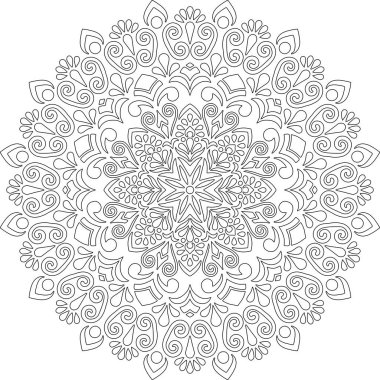Mandala boyama kroki doodles rakam