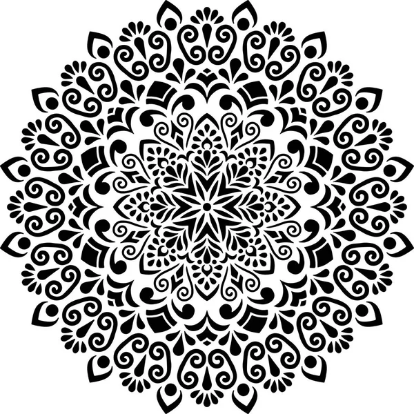 Mandala desen stencil karalama çizimi