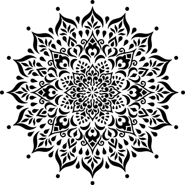 Mandala desen stencil karalama çizimi
