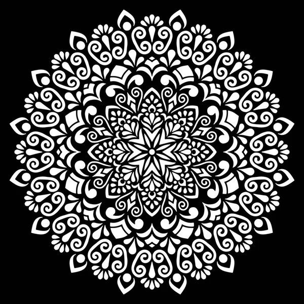 Mandala desen beyaz karalamalar kroki