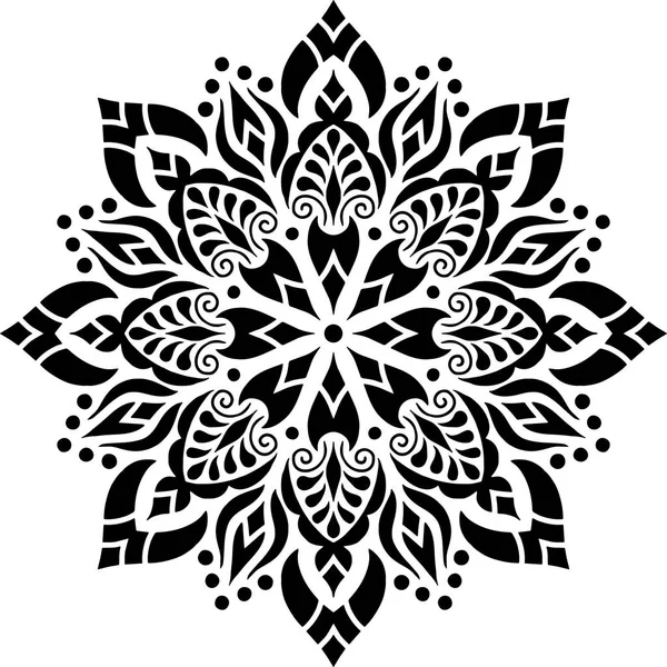 Mandala Pattern Croquis de gribouillis au pochoir — Image vectorielle