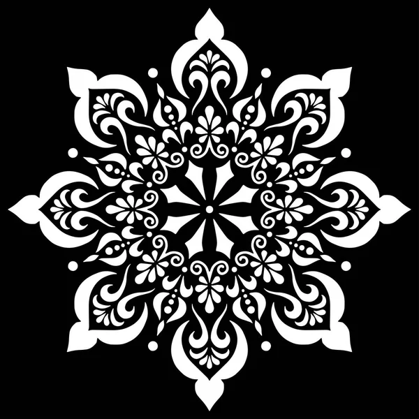 Mandala desen beyaz karalamalar kroki