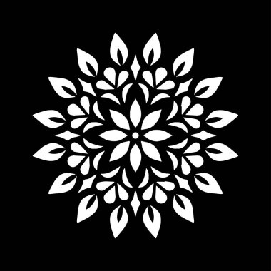 Mandala desen beyaz karalamalar kroki