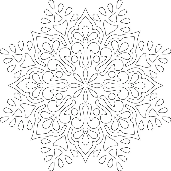 Mandala de figure pour le croquis de griffes à colorier — Image vectorielle