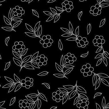 Soyut desen siyah ve beyaz doodle