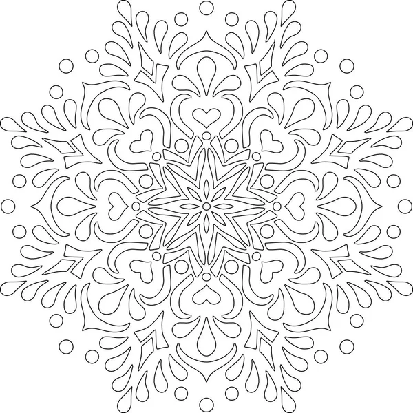 Фигура мандала для раскрашивания рисунков — стоковый вектор