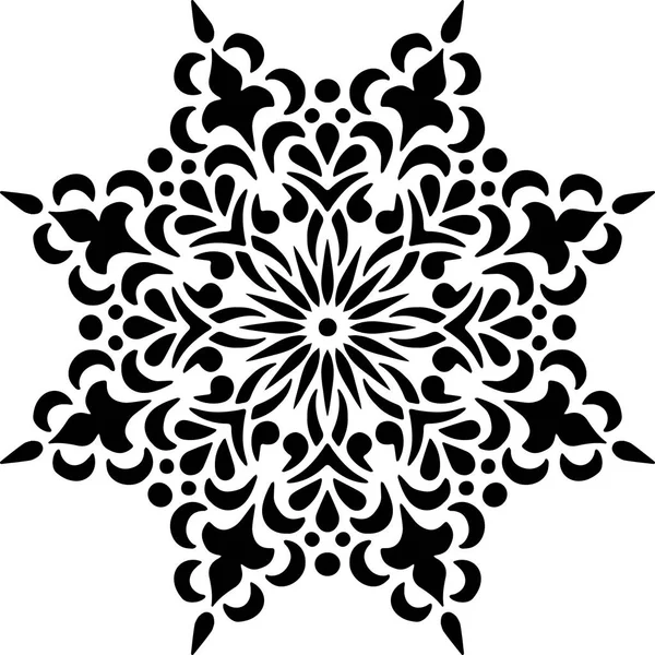 Mandala Desen Şablon karalama Sketch — Stok Vektör