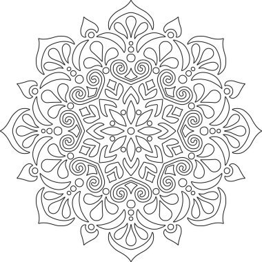 Mandala boyama kroki doodles rakam