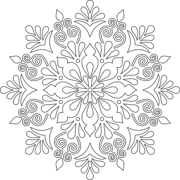 Ábra a mandala színezés doodles vázlat — Stock Vector