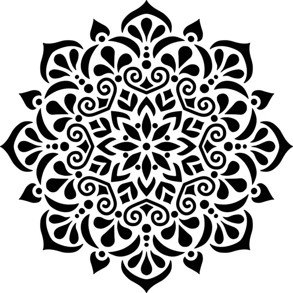 Mandala desen stencil karalama çizimi