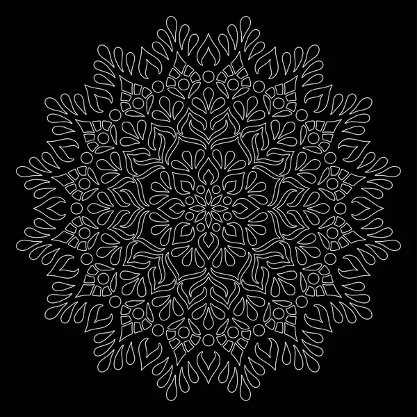 Croquis de griffes blanches motif mandala — Image vectorielle