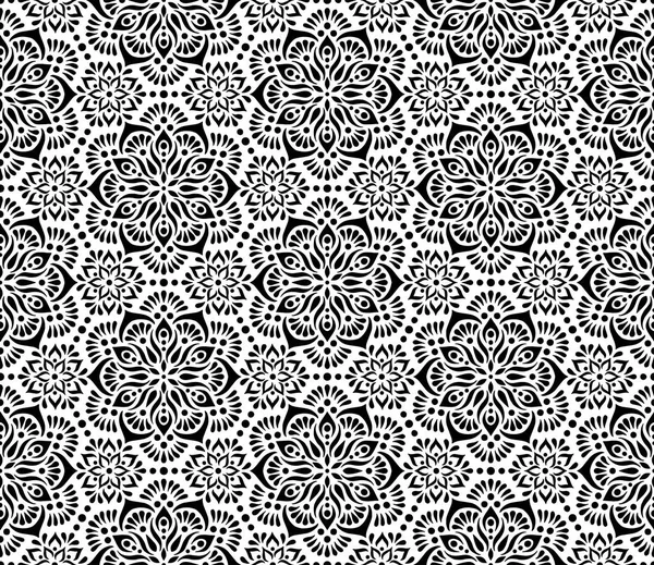 Modèle abstrait croquis noir et blanc doodle — Image vectorielle