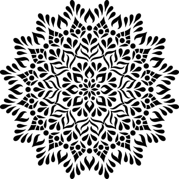 Mandala desen stencil karalama çizimi