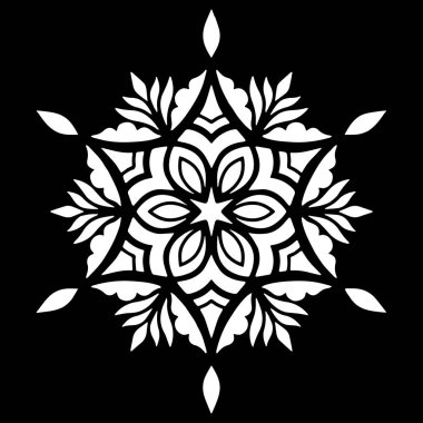 Desen Mandala beyaz şablon karalamalar kroki