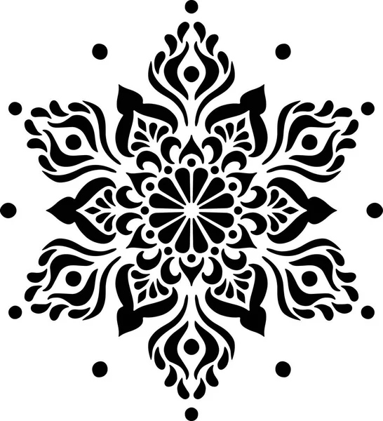 Bosquejo de garabatos de plantilla de patrón de mandala — Archivo Imágenes Vectoriales