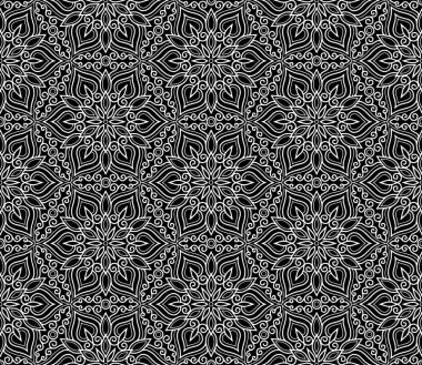 Soyut desen siyah ve beyaz doodle