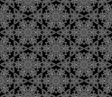 Soyut desen siyah ve beyaz doodle