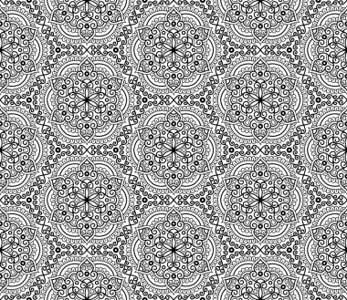 Soyut desen siyah ve beyaz doodle