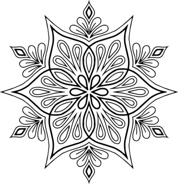 Mandala boyama kroki doodles rakam