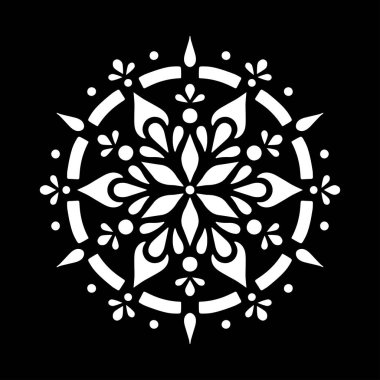 Mandala desen beyaz karalamalar kroki