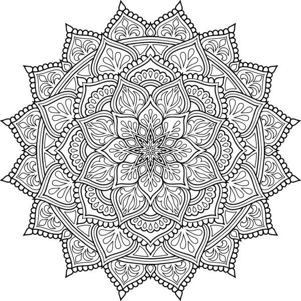 Mandala desen siyah beyaz karalamalar kroki