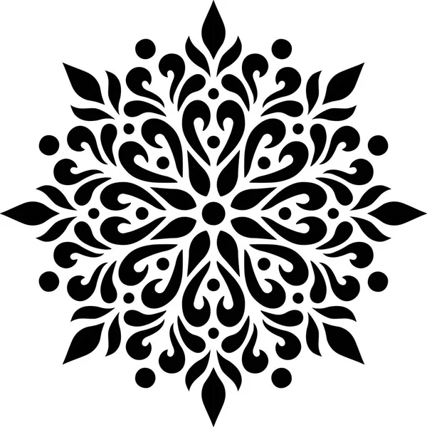 Mandala-Muster Schablone Doodles Skizze — Stockvektor