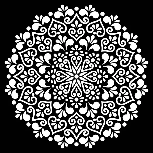 Desen Mandala beyaz şablon karalamalar kroki