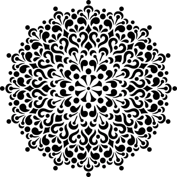 Mandala patroon stencil doodles schets — Stockvector