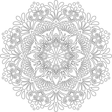 Mandala boyama kroki doodles rakam