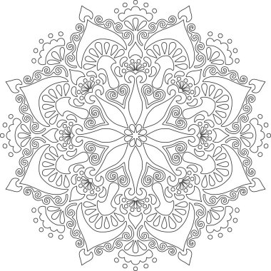 Mandala boyama kroki doodles rakam