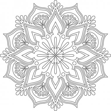 Mandala boyama kroki doodles rakam