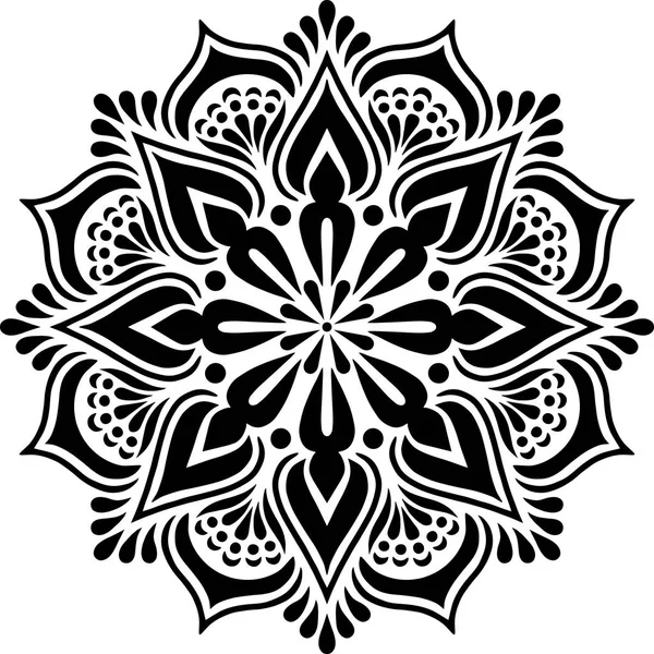 Mandala desen stencil karalama çizimi