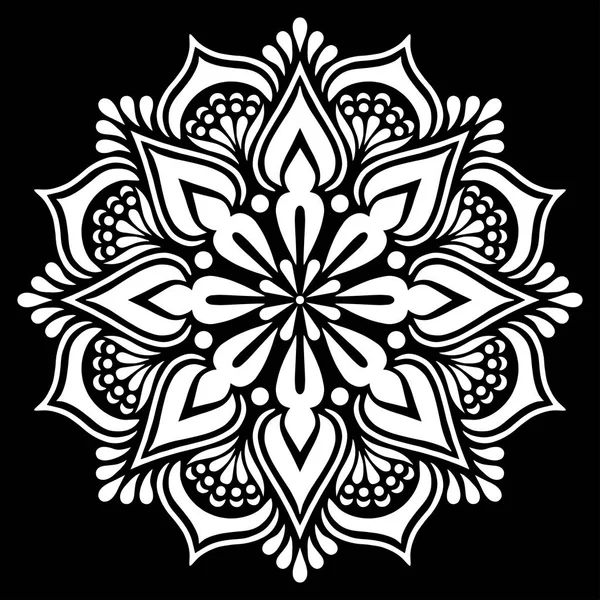 Desen Mandala beyaz şablon karalamalar kroki