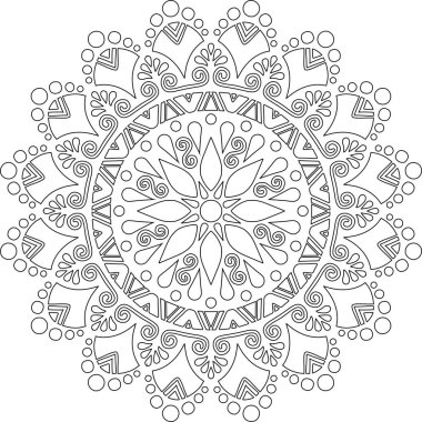 Mandala boyama kroki doodles rakam