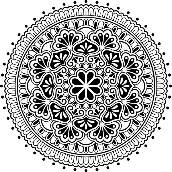 Mandala desen siyah beyaz karalamalar kroki