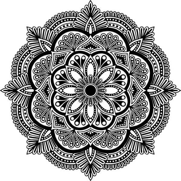 Mandala desen siyah beyaz karalamalar kroki