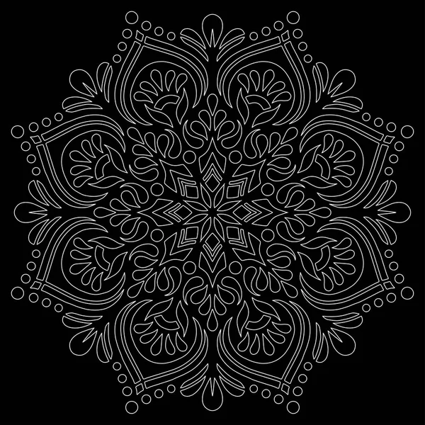 Croquis de griffes blanches motif mandala — Image vectorielle