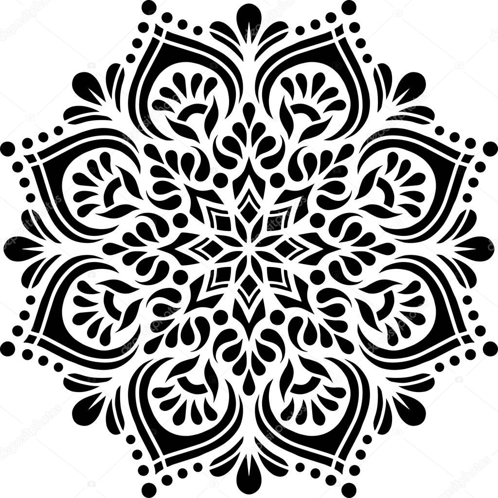 Mandala Pattern Stencil doodles sketch