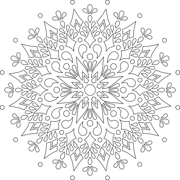 Малюнок мандали для розмальовки каракулів ескіз — стоковий вектор