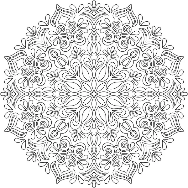 Figure mandala for coloring doodles sketch — Stock Vector