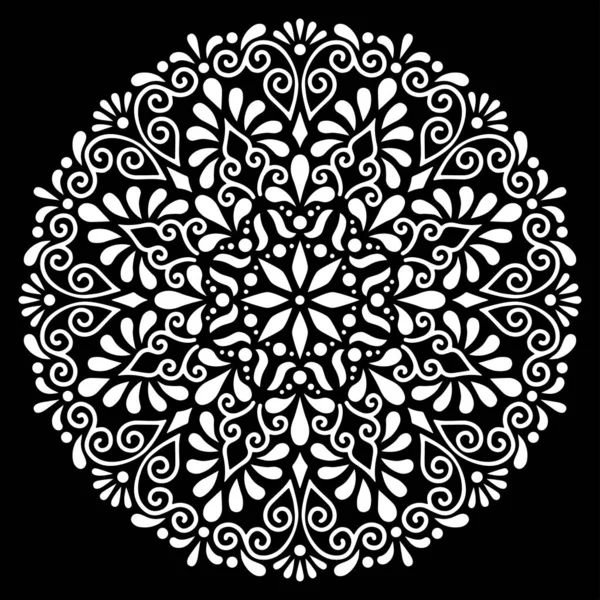 Desen Mandala beyaz şablon karalamalar kroki