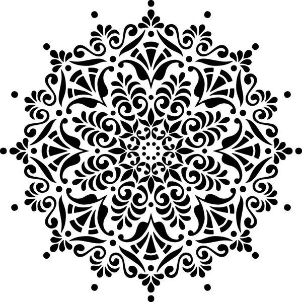 Mandala desen stencil karalama çizimi