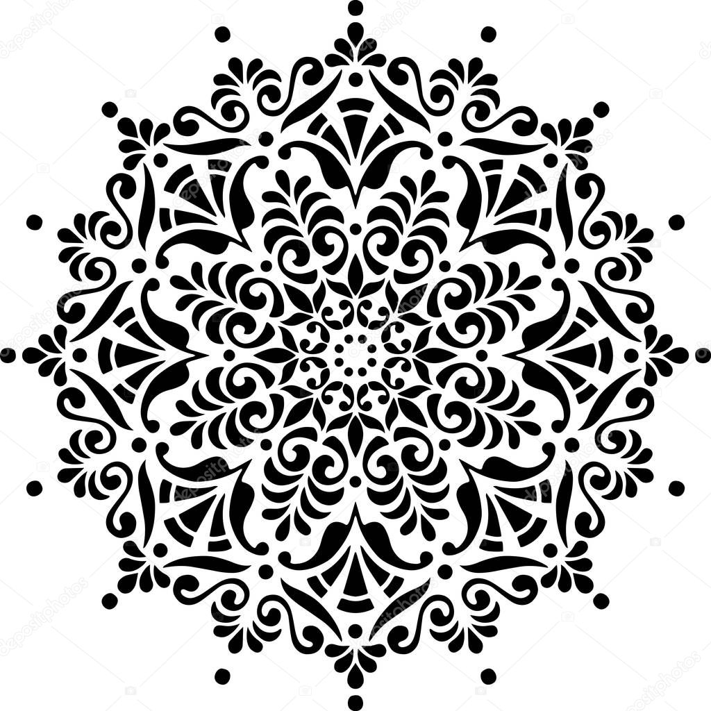 Mandala Pattern Stencil doodles sketch