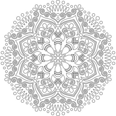 Mandala boyama kroki doodles rakam