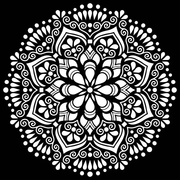 Desen Mandala beyaz şablon karalamalar kroki