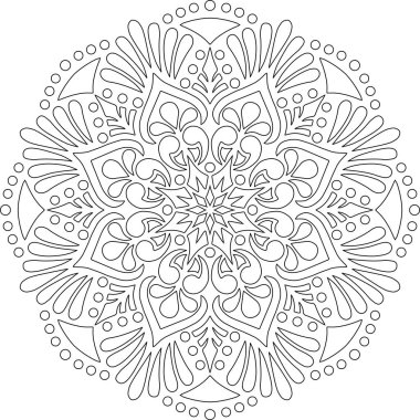 Mandala boyama kroki doodles rakam