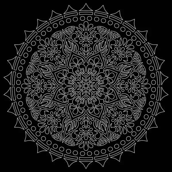 Croquis de griffes blanches motif mandala — Image vectorielle