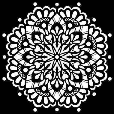 Desen Mandala beyaz şablon karalamalar kroki